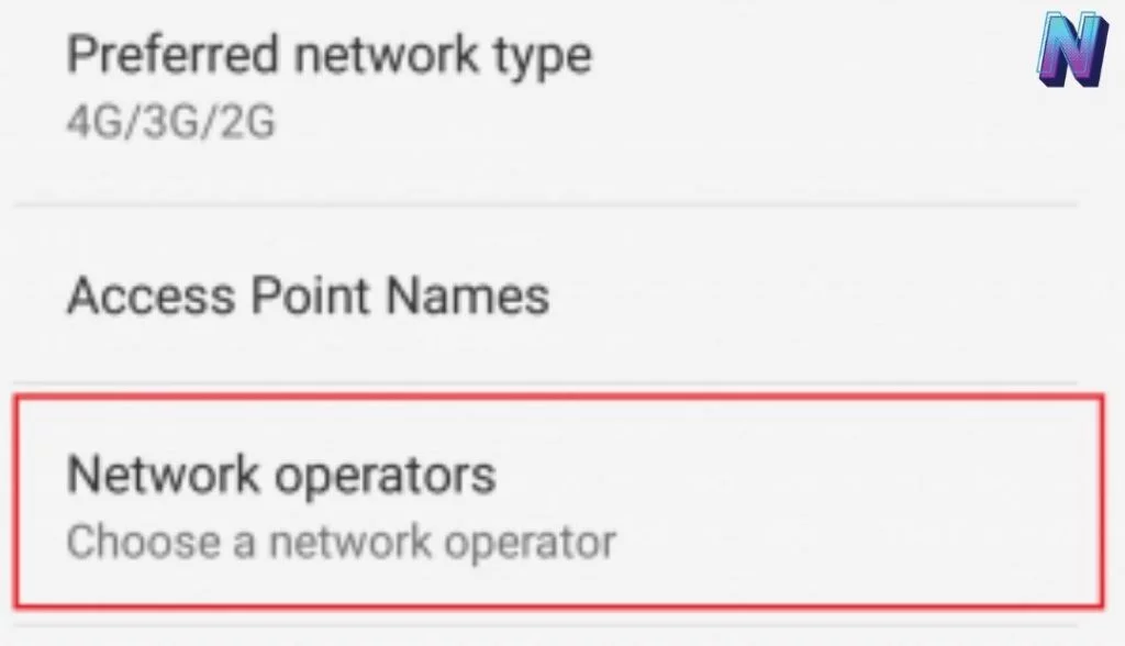 Use the correct network operator